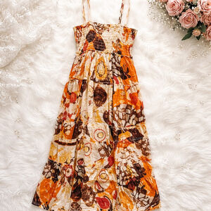 0194 NWT Size Medium Chaudry KC Bright colored boho sundress.